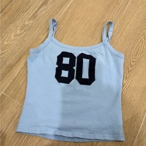 Edikted Light Blue Camisole with Bold '80' Design